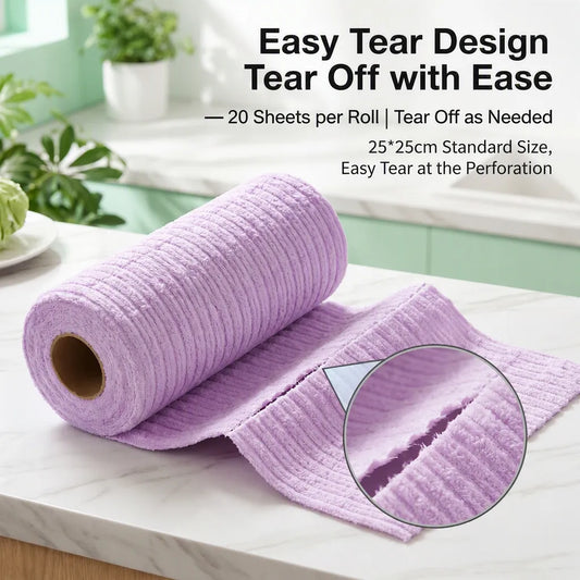 Reusable Tearable Cleaning Cloth Roll
