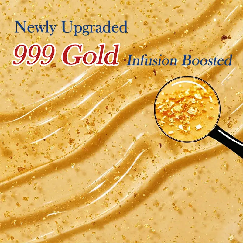 Golden gel texture with shimmering particles