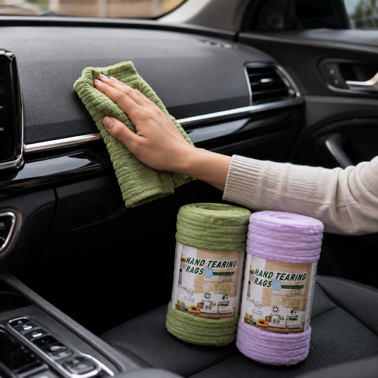 Reusable Tearable Cleaning Cloth Roll
