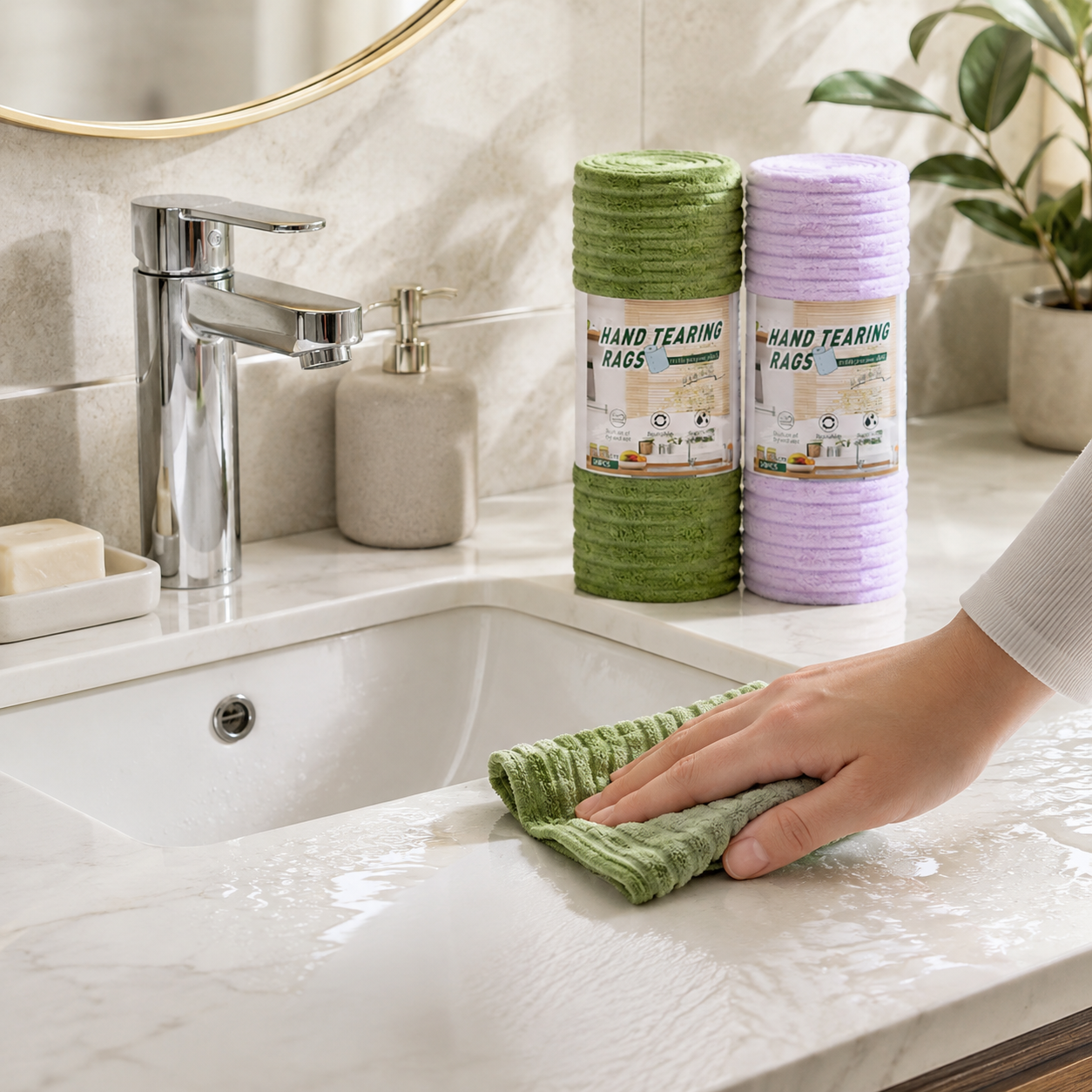 Reusable Tearable Cleaning Cloth Roll