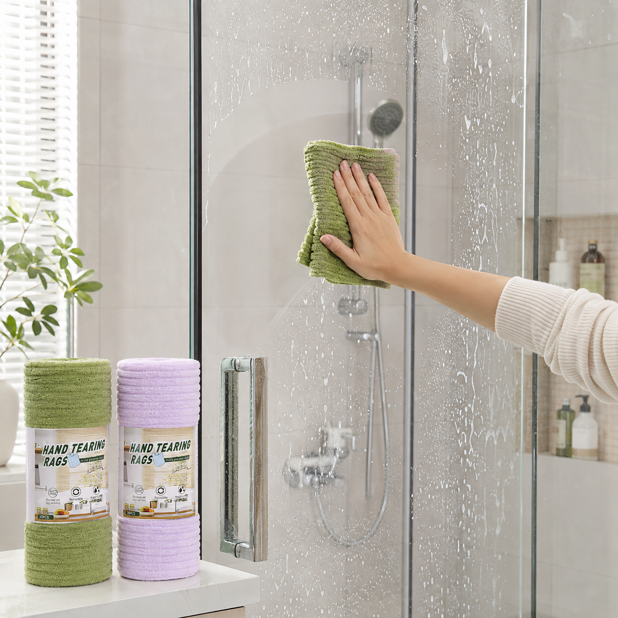 Reusable Tearable Cleaning Cloth Roll