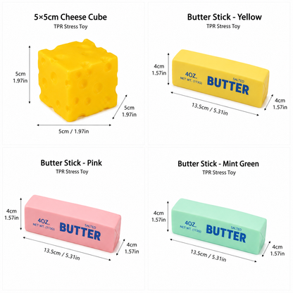 Butter & Cheese Squishy Fidget Toy Set