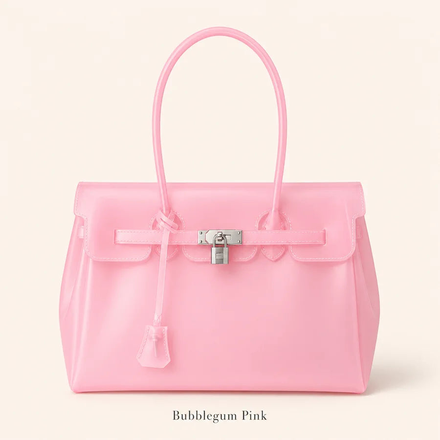 Translucent Jelly Tote Bag - Bubblegum Pink