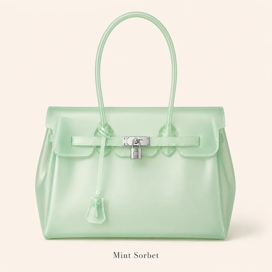 Translucent Jelly Tote Bag - Mint Sorbet