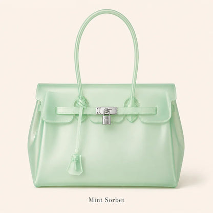 Translucent Jelly Tote Bag - Mint Sorbet
