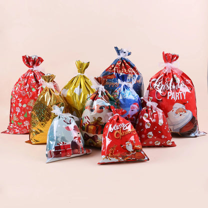 30-bag Christmas gift bag set with 10-design assortment A