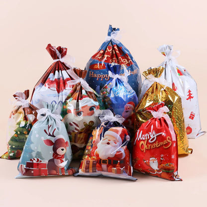 30-bag Christmas gift bag set with 10-design assortment B