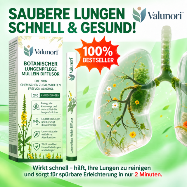 ✨ LETZTER TAG: 80 % RABATT 🌿 Valunori® Botanischer Königskerzen-Diffusor – LungCare für den Alltag ✨