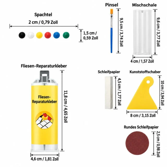 👑🔥 NUR HEUTE 50 % RABATT – Fliesen-Reparaturkleber mit Werkzeugset, schnelltrocknend & langlebig ✨