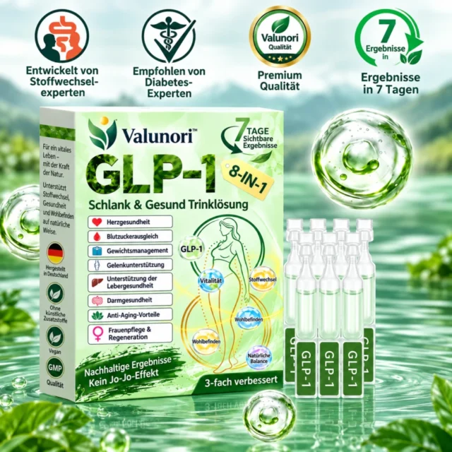 ⏰GLP-1 8-in-1 Slim & Healthy Lösung | 1× täglich – sichtbare Ergebnisse in 7 Tagen | Für Gewicht, Herz, Blutzucker, Schlaf, Darm, Gelenke, Haut & Energie | CE · MDR (EU) 2017/745