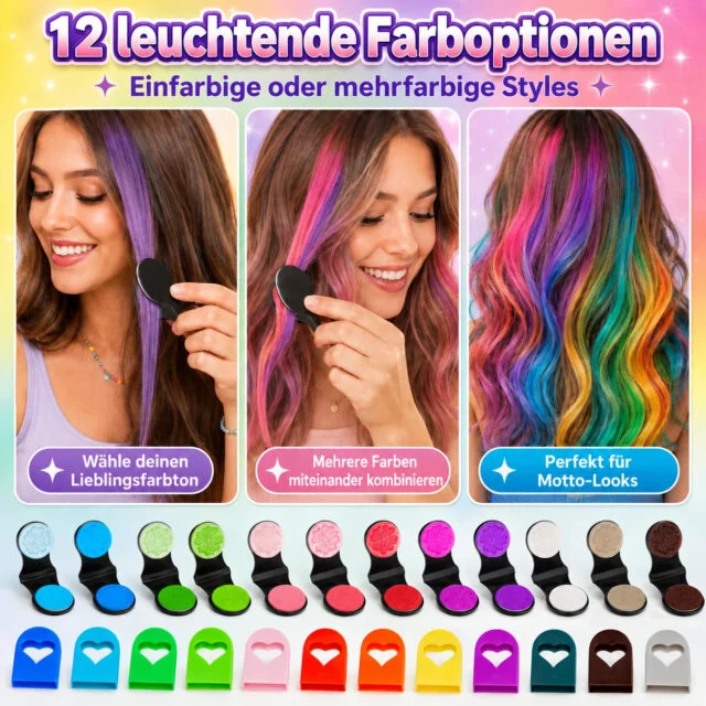 👑🔥 Nur heute: 50 % Rabatt 🌈 12-teiliges Set mit temporärer Haarkreide und Applikatoren